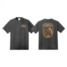 Front and back of gray t-shirt